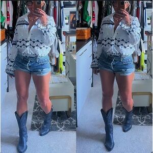 J CREW PRINT TUNIC AZTEC PRINT TOP M